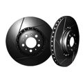Picture of 2012 acura mdx chromebrakes slotted black rear rotor