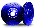 Picture of 1998 acura el chromebrakes drilled and slotted blue front rotor