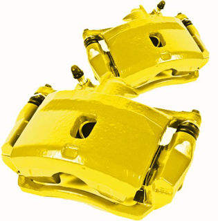 Picture of 1988 acura integra brakeworld powder coated replacement calipers yellow front right