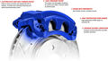 Picture of 1986 acura integra brakeworld powder coated replacement calipers blue front right